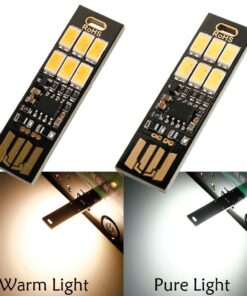 Yitee 5pcs LED Circuit Boards USB Light Keychain Super Bright 6 LEDs Mini USB Light Lamp with Smart Touch Electrodeless Dimming Switch for Laptop Keyboard Light(Pure White), Qty:5 6-LED Touch Dimmer Switch(5pcs) 35 61Y6gha5cRL
