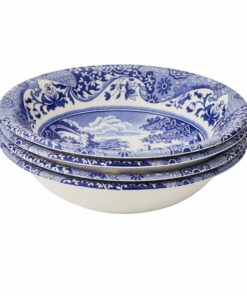 Spode Blue Italian Cereal Bowl | Set of 4 | Oatmeal, Cereal, and Rice Bowl | Made of Earthenware | 6.5-Inches | Dishwasher and Microwave Safe | Made in England 9 61Y6xneSmGL