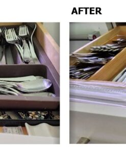 Bellemain 100% Pure Bamboo in Drawer Knife Block | Knife Drawer Organizer | Store Knives Safely with The Blades Down | Storage Solution for Your Kitchen | Knife Organizer Drawer Insert 55 61Y90QmxdCL