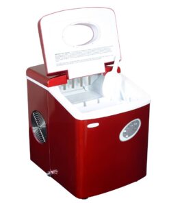 Newair Countertop Ice Maker Machine 28 lbs. of Ice in 24 Hours, Portable Design in Red with 3 Bullet Ice Cube Sizes, Convenient Rapid Ice Production, Insulated Storage 25 61Y937YfcL