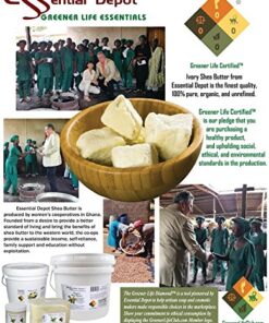 Essential Depot Shea Butter - Grade A - Organic - Unrefined - 7 lbs in a PP Pail - R.E.D. Roasted - microwavable container with resealable lid and removable handle 7 Pound (Pack of 1) 20 61YClZwl9cL