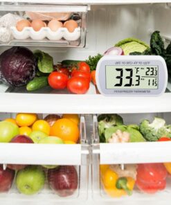 Waterproof Refrigerator Fridge Thermometer, Digital Freezer Room Thermometer, Max/Min Record Function Large LCD Screen and Magnetic Back for Kitchen, Home, Restaurants (1 Pack) 1 13 61YDIj7FaL 1