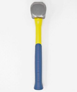 ESTWING Sure Strike Drilling/Crack Hammer - 2-Pound Sledge with Fiberglass Handle & No-Slip Cushion Grip - MRF2LB, Blue/Yellow 2 lbs (Pounds) 14 61YHEsXHSL