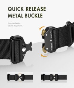 FAIRWIN Men's Tactical Belt, Rigger Belt, Utility Web Nylon Novelty Work Belt for Men Black S(Waist 30''-36''Width 1.5'') 18 61YIke4VbL