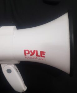 Pyle Portable Bullhorn Megaphone Speaker with Built-in Siren & Voice Recorder - 30W Power, 800 Yard Range - Great for Football, Soccer, Baseball, Hockey, Basketball, Cheerleading and More 26 61YIlzj5NL
