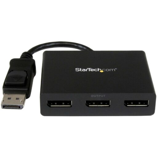 StarTech.com 3-Port DisplayPort 1.2 Splitter, DisplayPort to 3x DP Multi-Monitor Adapter, Dual 4K 30Hz and 1080p 60Hz Computer MST Hub, Windows Only (MSTDP123DP) 3x DisplayPort DisplayPort 1.2 to