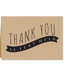 Kraft Thank You Note Card Assortment Pack - Set of 36 Cards - 6 Designs Blank Inside - with Kraft envelopes (53513) Kraft Pack 13 61YJh6KUUCL