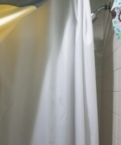 iDesign Solid Fabric Bathroom Shower Curtain - 72" x 72", White Standard 18 61YKEwTuoL