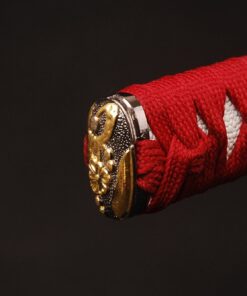 YJ COOL Dark Red Unokubitsukuri Shape Double Hi Japanese Samurai Katana Sword Battle Ready Knife Carbon Steel Blade 17 61YKdFFwyL