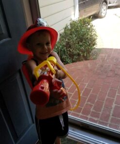 Prextex Fireman Backpack Water Guns for Kids w/Fire Hat | Water Toys Big Water Gun | Super Fast Squirt Water Blaster| All Ages Kids & Adults | Play Range Water Gun for Pool Party Favors Includes fireman hat 33 61YMBmrwIPL 1