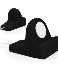 Orzly Charging & Display Stand Designed for ALL series of Apple Watch SE & ALL screen sizes CompactStand BLACK 41 61YMDfvyK9L