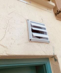 DPD Outdoor Dryer Vent Cover Cap 4'' Louvered Cover White Exterior Wall Vent Hood Outlet Airflow Vent 17 61YMpUVb2eL