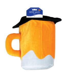 Beistle Unisex Plush Beer Mug Hat - Novelty Irish Party Supplies, Costume Dress Up, St. Patrick’s Day Headwear, Ale Photo Booth Cap, Oktoberfest Accessory 10 61YN0ypCigL