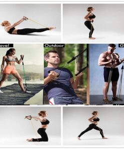 KKTOCHVC Premium Exercise Pull Handles, Resistance Bands Handle, Fitness Handle, Workout Handles Dense Foam Wrap Handle Replacement Fitness Equipment for Pilates, Yoga, Strength Training Black-1 Pair 17 61YNHaPyMBS