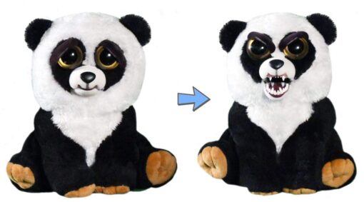 Feisty Pets Black Belt Bobby Plush Stuffed Panda That Turns Feisty with a Squeeze