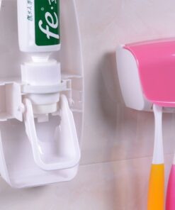 WAYCOM Dust-Proof Toothpaste Dispenser Toothpaste Squeezer Kit (Pink) Pink 19 61YP2SbURfL
