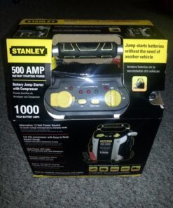 STANLEY J5C09 Portable Power Station Jump Starter 1000 Peak Amp Battery Booster, 120 PSI Air Compressor, USB Port, Battery Clamps 1,000 Peak Amps 81 61YRDEEpRGL