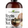 100% Pure Cold Pressed Organic Virgin / Unrefined Macadamia Nut Oil - 4oz - Imported From Italy - Offers Relief From Dry & Cracked Skin, Eczema, Baby Eczema, Psoriasis, Dermatitis, Rosacea & All 4.06 Fl Oz (Pack of 1) 16 61YREk7bHOL