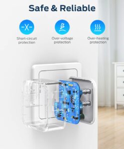 iClever BoostCube 2nd Generation 24W Dual USB Wall Charger with SmartID Technology, Foldable Plug, Travel Power Adapter for iPhone Xs/XS Max/XR/X/8 Plus/8/7 Plus/7/6S/6 Plus, iPad Pro Air/Mini and Other Tablet 1 Pack 33 61YSLzLesrL