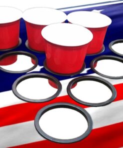 8-Foot Beer Pong Table w/Optional Cup Holes & LED Color-Changing Glow Lights - 11 Table Designs Available America 15 61YT0VU2RPL