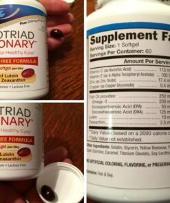 Lipotriad Visionary Eye Vitamin and Mineral Supplement with AREDS2® Ingredients in Our own Custom Formula, 60 Count 60 Count (Pack of 1) 27 61YV8wVYiL