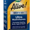 Nature's Way Alive! Men’s 50+ Daily Ultra Potency Complete Multivitamin, High Potency Formula, Supports Multiple Body Systems*, Supports Cellular Energy*, Gluten-Free, 60 Tablets