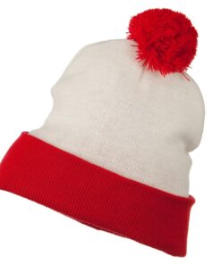 Unisex Acrylic Red White Long Beanie Waldo Costume Crown 8'' Deep Cap 9 61YW2rOzCWL