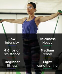 THERABAND Resistance Bands, 6 Yard Roll Professional Latex Elastic Band For Upper & Lower Body, Core Exercise, Physical Therapy, Pilates, Home Workouts, & Rehab, Green, Heavy, Intermediate Level 1 Green - Heavy 14 61YWQfV7ZqL
