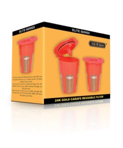 Fill N Save 2 Pack Reusable Carafe K-Cups. 24K Gold Reusable coffee filter for the Keurig 2.0, K200, K300, K400, K500 Series of Machines. Refillable K Carafe Pods (Carafe) 36 61YXspb 5jL