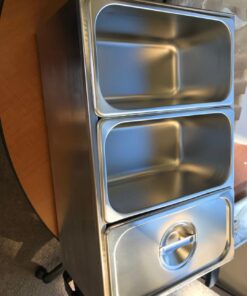 SYBO ZCK165BT-3 Commercial Grade Stainless Steel Bain Marie Buffet Food Warmer Steam Table for Catering and Restaurants, (3 Sections with Tap), Sliver 3 Sections with Tap 24 61YZAd jS8L