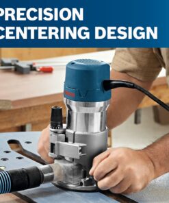 BOSCH 1617EVSPK Wood 12 Amp Router Tool Combo Kit - 2.25 Horsepower Plunge Router & Fixed Base with a Variable Speed 40 61YZGGveU7L
