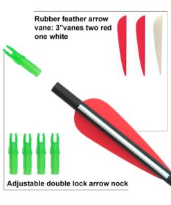 ANTSIR 30 Inch Carbon Arrows Practice Targeting Arrows with Removable Tips for Compound and Recurve Bow(Pack of 12) A-Red White 24 61YZyRbwcAL