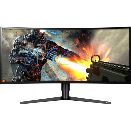 LG LED Smart TV 34" Ultragear WQHD (3440 x 1440) Nano IPS Curved Display, Gaming Optimized, Radeon FreeSync 2, 144 Hz Refresh Rate, Adjustable Ergo Stand - Black 34 " Curved WQHD with HDR 400 and FreeSync 2