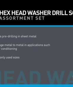 Capri Tools 10024 Hex Self Tapping Screw Assortment, 200-Piece, Silver, Model Number: CP10024 6 61Yf49 Wz L