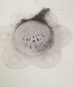 SlipX Solutions Stop-A-Clog Drain Protectors Trap Hair, 2 Hair Catchers Per Package (Plastic, 5 inch Diameter, Clear) 26 61YfmwbQ3vL