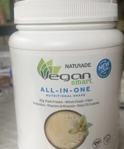 Vegansmart Naturade Plant Based Vegan Protein Powder - All-in-One Nutritional Shake Protein Blend - Gluten Free & Non-GMO - Vanilla (15 Servings) 15 Servings (Pack of 1) 30 61YgR4xGWL
