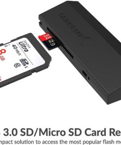 Alternative view of SABRENT SuperSpeed 2 Slot USB 3.0 Flash Memory Card Reader for Windows, Mac, Linux, and Certain Android Systems Supports SD, SDHC, SDXC, MMC/MicroSD, T Flash [Black] (CR-UMSS) 2-Slot USB A