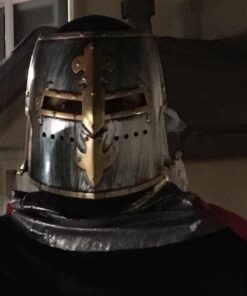 Jacobson Hat Company Men's Antiqued Pewter Knight Helmet Adult Silver 31 61YjnPCU8JL