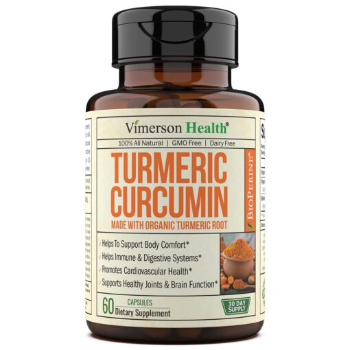 Organic Turmeric Curcumin & Black Pepper. High Absorption Joint Support Supplement with Bioperine. 95% Curcuminoids. Antioxidant Turmeric Supplement for Inflammation Balance & Immune Support. 1400mg Turmeric 1400mg