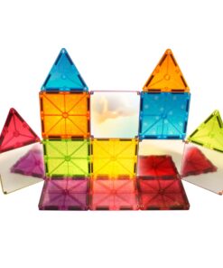 MAGNA-TILES Stardust 15-Piece Magnetic Construction Set, The ORIGINAL Magnetic Building Brand, 3-99 Years with 4 Mirrored Squares Stardust Set 10 61Ykxz30GL