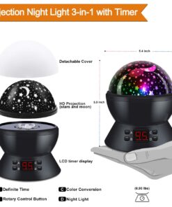 Star Projector Night Light for Kids Bedroom Ceiling Baby Starry Sky Night Lamp with Timer and Rotating Birthday Gifts for Boys Girls Toddlers Black Black-star 26 61YlZNmSxPL 1