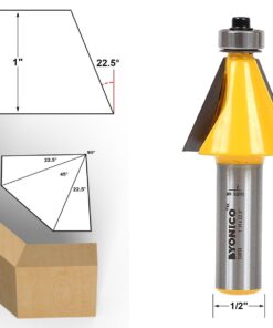 YONICO Chamfer Router Bits Bevel Edge Forming Set 5 Bit 1/2-Inch Shank 13508 1/2" Shank 10 61YlzVcGDoL