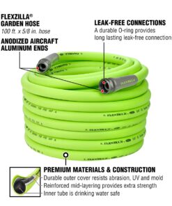 Alternative view of Flexzilla Garden Hose 5/8 in. x 100 ft., Heavy Duty, Lightweight, Drinking Water Safe, ZillaGreen - HFZG5100YW-E 5/8" x 100' (feet)