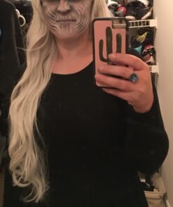 Rbenxia Curly Cosplay Wig Long Hair Heat Resistant Spiral Costume Wigs Anime Fashion Wavy Curly Cosplay Daily Party Silver 32" 80cm 47 61YnAdE540L