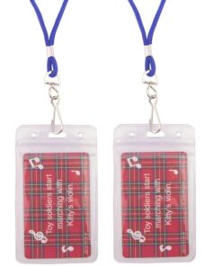 HOSL 100 Pack Badge Lanyards Office Lanyard ID Card Lanyards Business Card Lanyards Students Lanyards Employee Lanyards Round 36" With Swivel Hook (Blue) 100pack Blue 17 61YoxWtQA0L