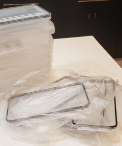 ME.FAN 6 Set 3.2L Food Storage Containers, Spaghetti Containers Airtight Horizontal Storage/Pasta Containers Kitchen Pantry Organization Canisters with 24 labels & Pen - Black Black-6 X 3.2L 55 61Ypi6D5eQL