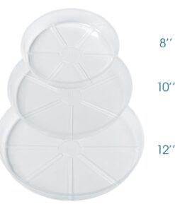 Idyllize 10 Piece of 12 inch Clear Plastic Plant Saucer Drip Trays for pots (12") 12" 7 61YrZqbWmpL
