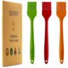 SILCONY 10" Silicone Pastry Basting BIG SIZE Brushes Heat Resistant BPA Free for BBQ Grill Barbecue & Kitchen Baking Cooking Marinating Oil Brushes Soft Bristles Long Handle (3, 10 Inches) 3 10 61YsgdZZI7L