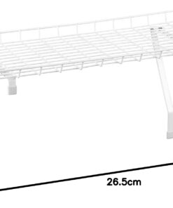 Household Essentials 05100 Rear Display Over-The-Washer Storage Shelf | Organize and Store Laundry Room Supplies | White 30 61YuexnNqZL