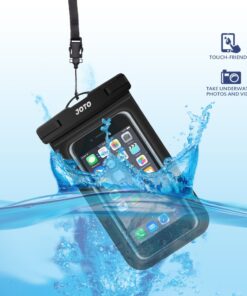 Alternative view of JOTO Waterproof Pouch Cellphone Dry Bag Case for iPhone 11 Pro Max Xs Max XR X 8 7 6S Plus SE, Galaxy S20 Ultra S20+ S10 Plus S10e S9 Plus S8/Note 10+ 9, Pixel 4 XL up to 6.9" -Black Black